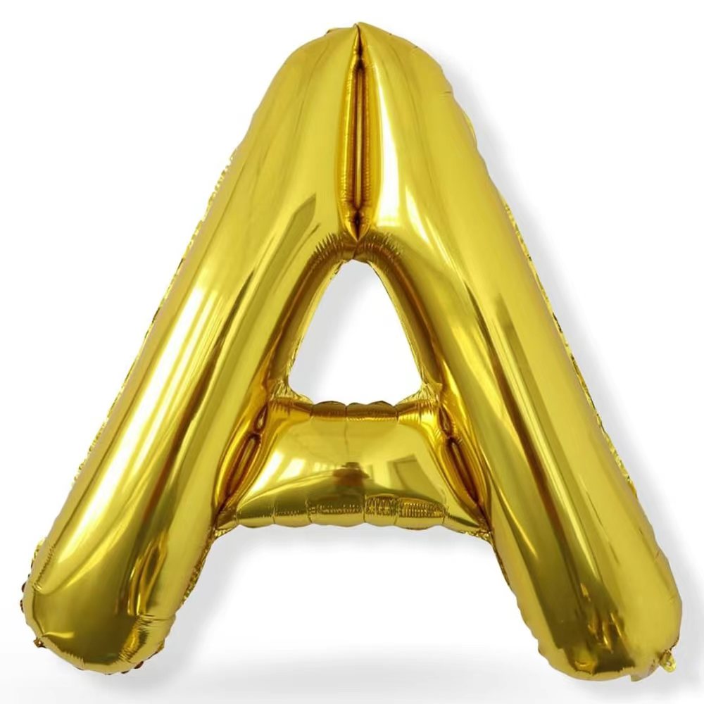 Golden Foil Letter A Balloon Birthday Party Decor