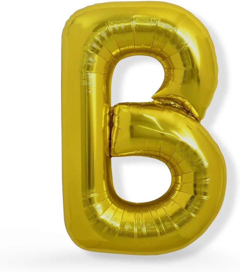Golden Foil Letter B Balloon Birthday Party Decor